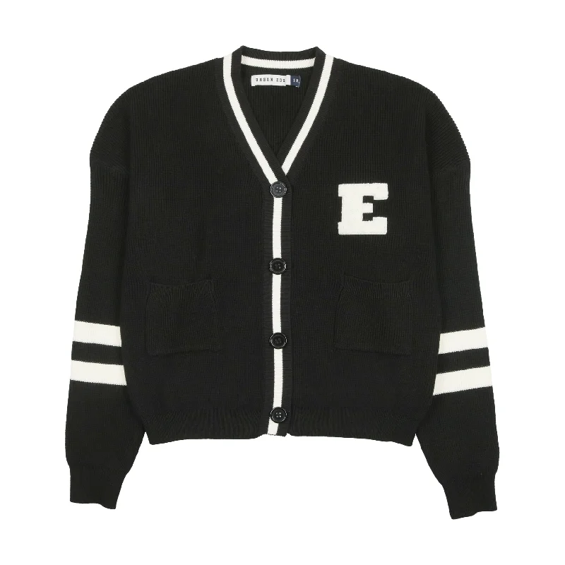 Urban Edge Black Varsity Cardigan