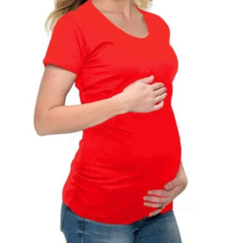 Maternity 100% Cotton Short Sleeve Tee