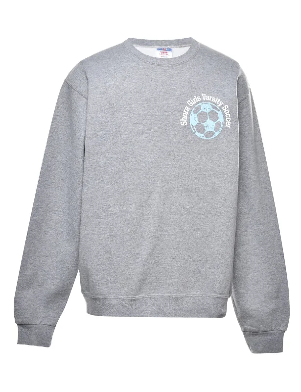 New Design Soccer Printed Sweatshirt - M
