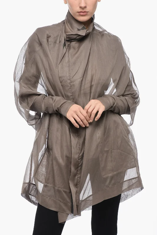 French Style Rick Owens Asymmetric SAILBIKER Coat 40 Italian size