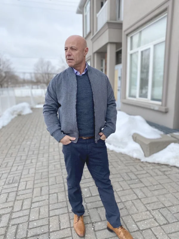 Retro Fashion Kyle Aviator Jacket - 50% Cashmere & Wool