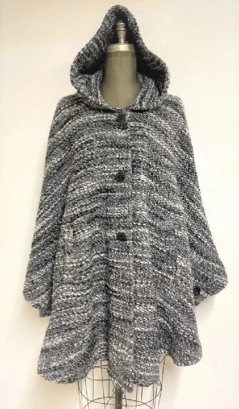 Urban Sense Erica Cape - 100% Pure Virgin Wool Boucle