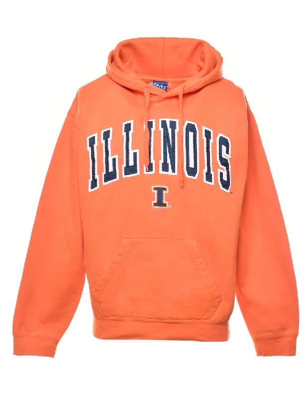 Fashionable In The Times Orange IllinoisPrinted Hoodie - M