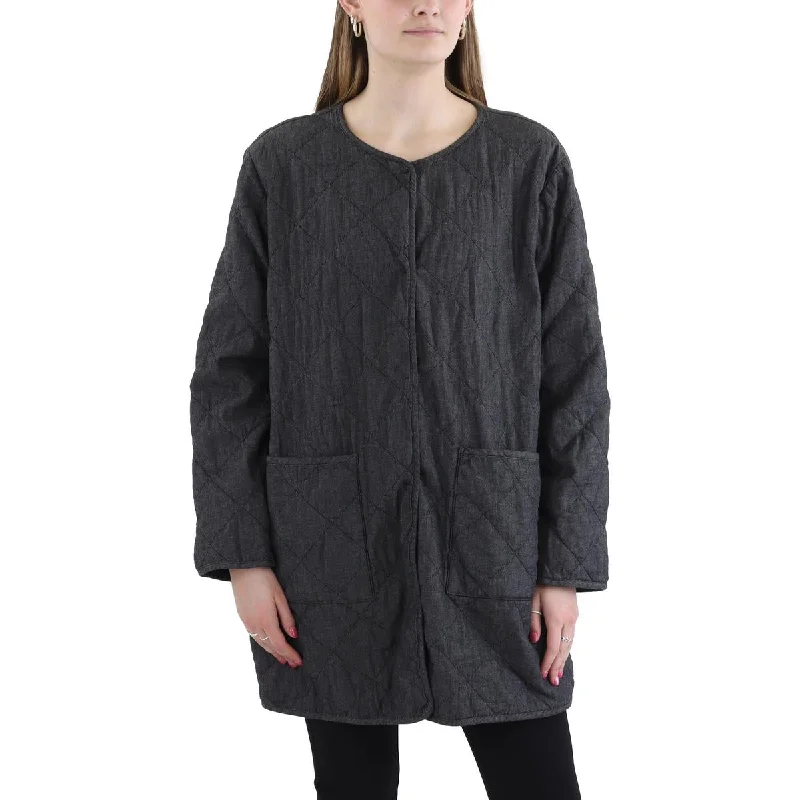 Playful Style Womens Oversized Organic Cotton Quilted Coat