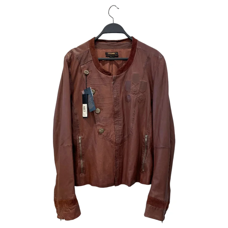 Celebrity Style DIESEL/Leather Jkt/M/Leather/BRW/
