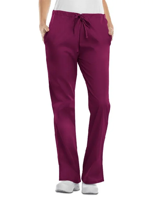 Bright Colors Cherokee Workwear 31 Inch Women's Drawstring Low Rise Flare Leg Pant