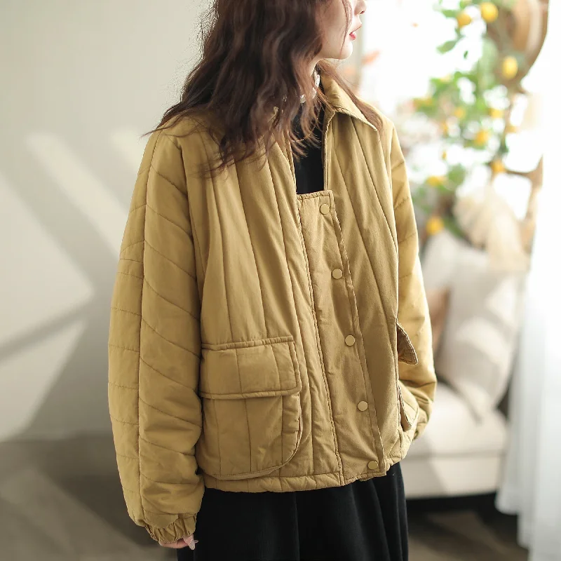 Women Autumn Winter Full Cotton Quiilted Jacket