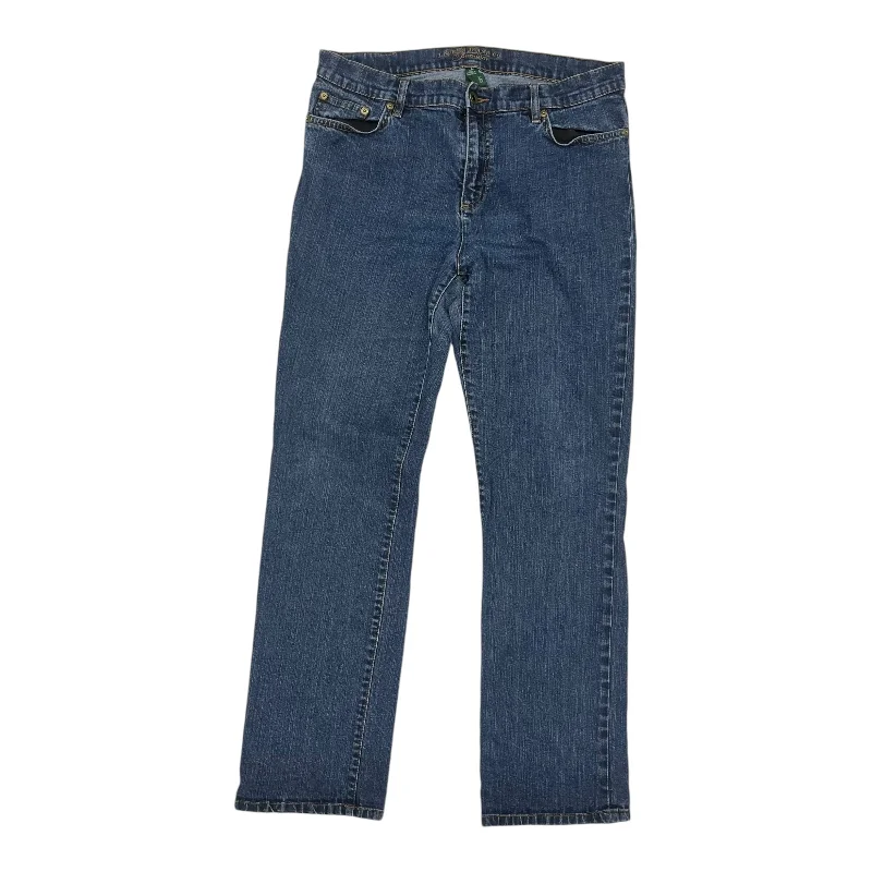 Jeans Straight By Ralph Lauren In Blue Denim, Size:14