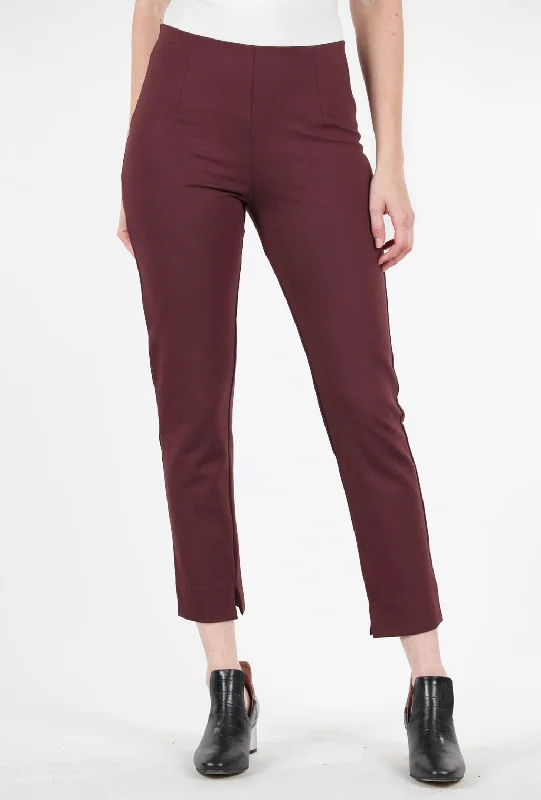 Ponte Knit Zani Pant, Bordeaux