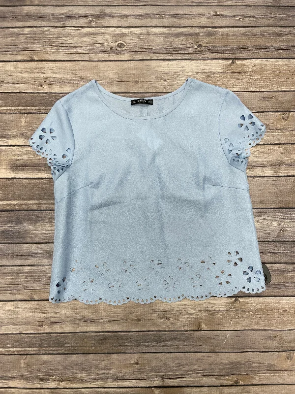 Top Short Sleeve By Shein In Blue, Size: S