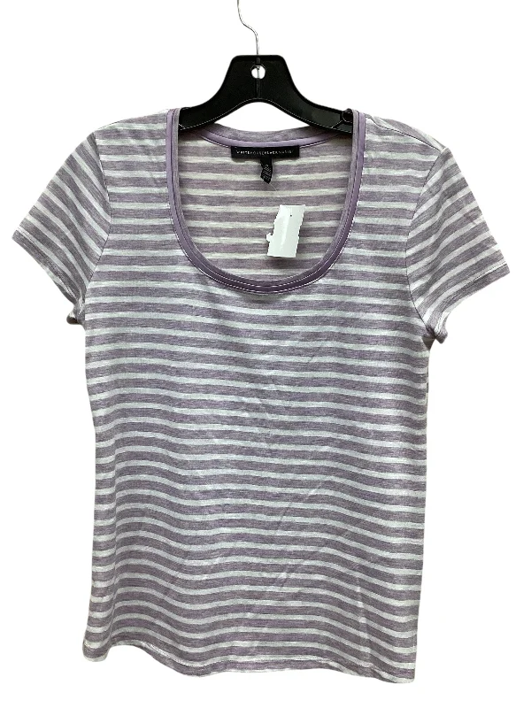 Top Short Sleeve By White House Black Market In Striped Pattern, Size: S