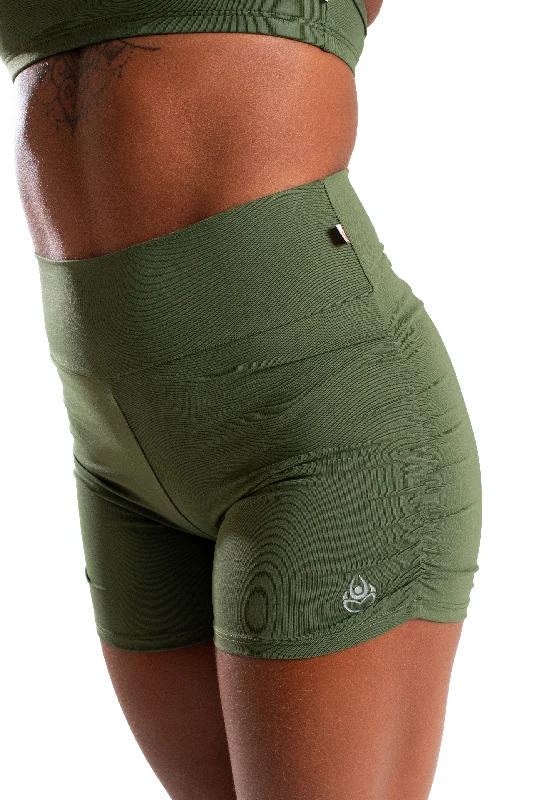 Gather Leg Shorts, Military Green, Ultra Cool Form Light