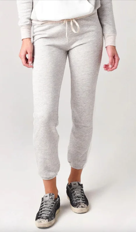 Comfortable Sweaters Color Block Vintage Sweatpants In Natural