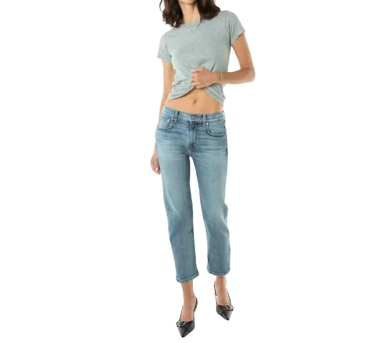 Rae Mid Rise Straight Jeans In Stellar